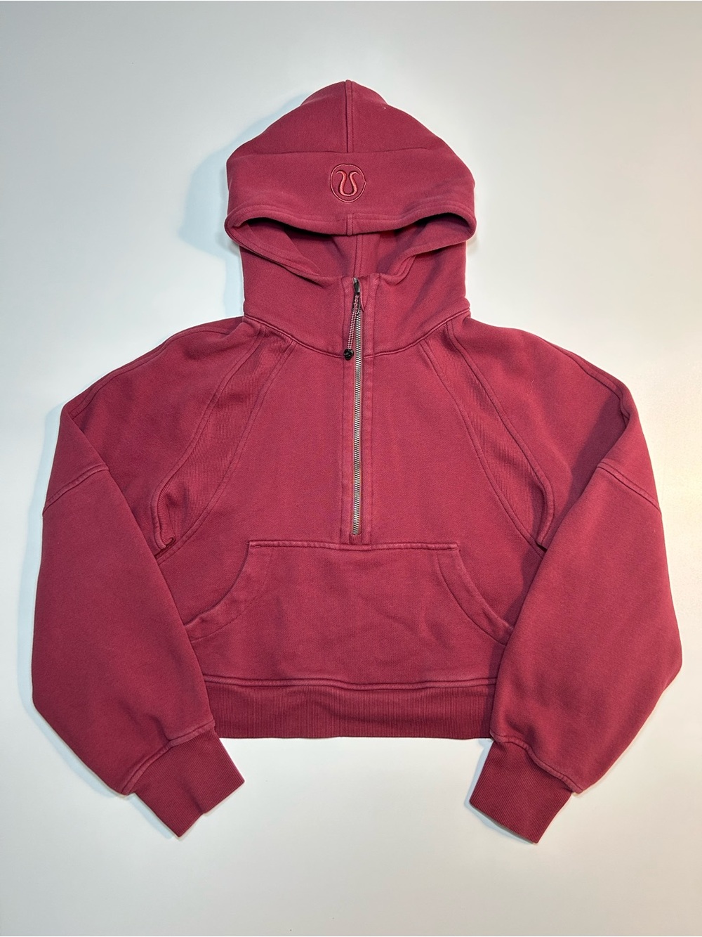 Lululemon Scuba Oversized Half Zip Hoodie Fleece Boxy Sweatshirt Berry
